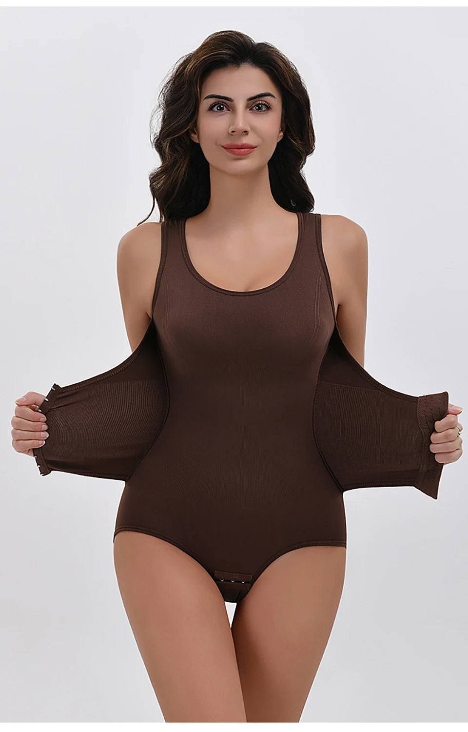 Bodysuit Shapewear With Zipper Belt Women Tummy Control Fajas