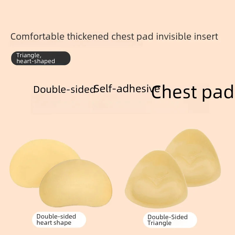 Seamless Triangle Double-sided Breathable Chest Pad Thickened Self-adhesive Sponge Chest Inserts