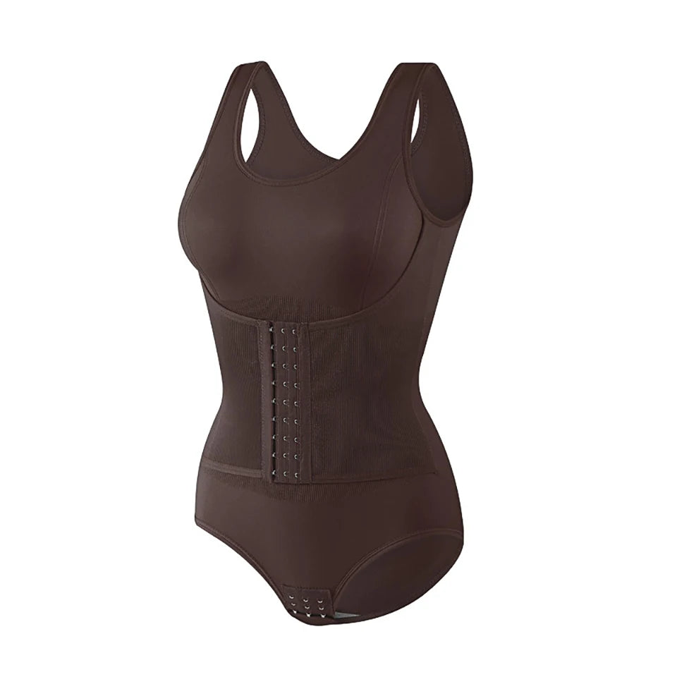 Bodysuit Shapewear With Zipper Belt Women Tummy Control Fajas